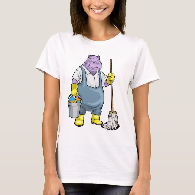 Camiseta Limpieza de Pascua de Hipopótamo (Anverso)