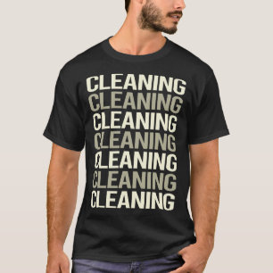 Camiseta Limpieza de texto blanco