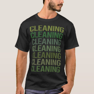 Camiseta Limpieza de texto verde
