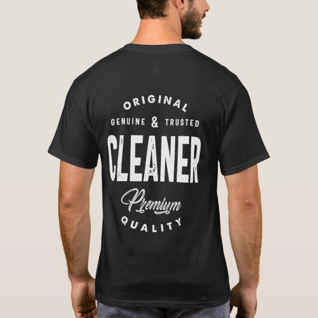 Camiseta Limpieza de trabajo Título Tee Regalo Hombres Muje (Reverso)