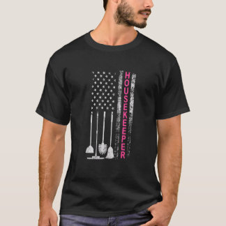 Camiseta Limpieza diciendo para el dueño de casa bandera de