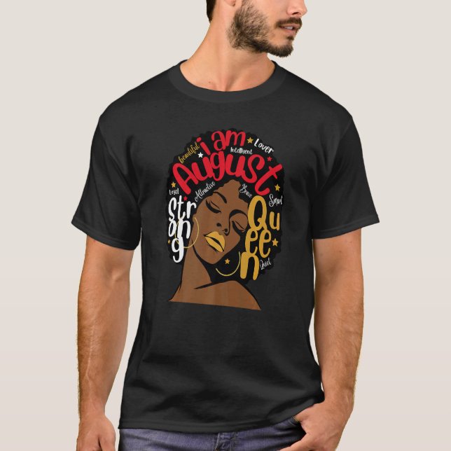 Camiseta Limpieza Roja de cumpleaños Melanin Leo Virgo Soy  (Anverso)