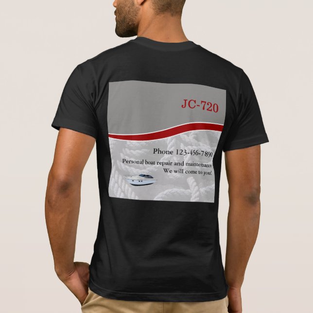 Camiseta Limpieza Y Mantenimiento De Barcos  (Reverso)