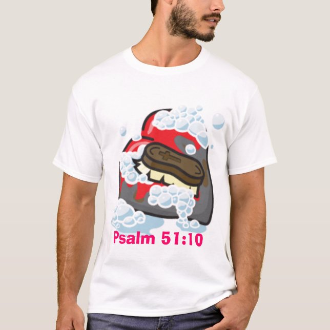 Camiseta limpio-corazón, 51:10 del salmo (Anverso)