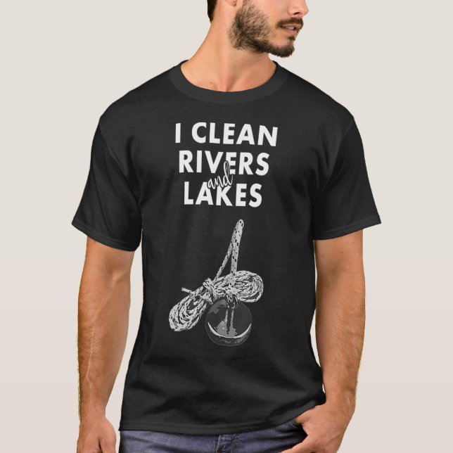 Camiseta Limpio la pesca en ríos y lagos (Anverso)