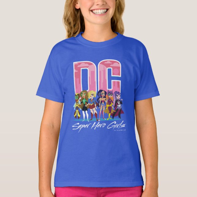 Camiseta Linaje de Chicas Super Hero DC (Anverso)