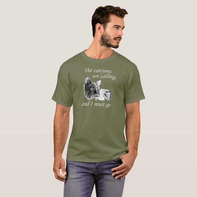 Camiseta Lince. Los barrancos están llamando y debo ir (Anverso completo)