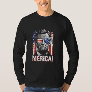 Camiseta Lincoln 4 De Julio Merica Abe Hombres Mujeres Amer