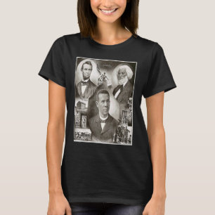 Camiseta Lincoln Booker Washington Frederick Douglass Negro