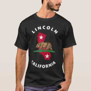 Camiseta Lincoln California Bandera de California y recuerd