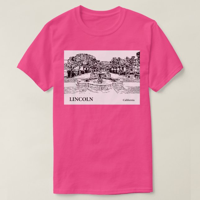 Camiseta Lincoln California TShirt 1 (Diseño del anverso)