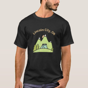 Camiseta Lincoln City O Montañas Caminando En Escalada