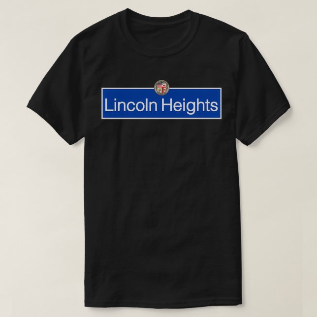 Camiseta Lincoln Heights Los Angeles Street Sign Men Latina (Diseño del anverso)