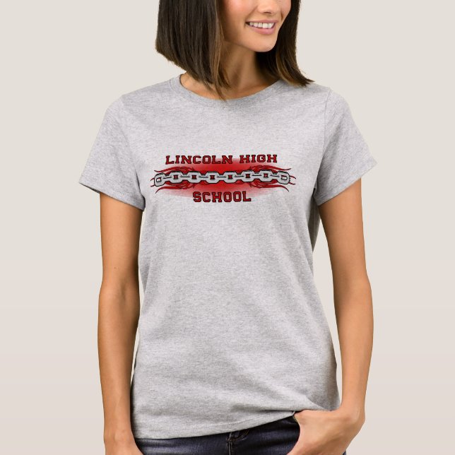 Camiseta Lincoln High School Links3 Red Grd (Anverso)