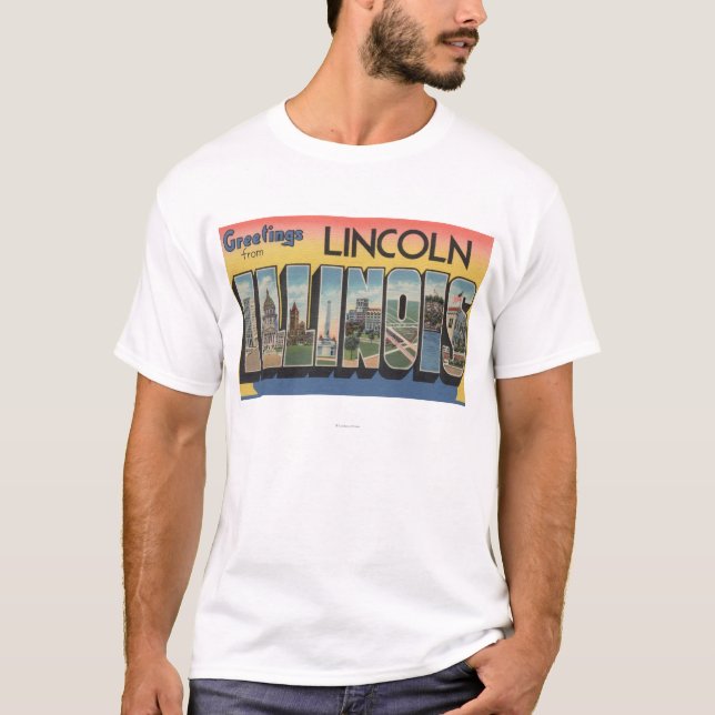 Camiseta Lincoln, Illinois - escenas grandes de la letra (Anverso)
