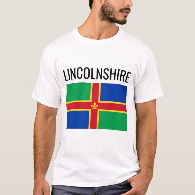 Camiseta Lincolnshire // Bandera del condado de inglés (Anverso)