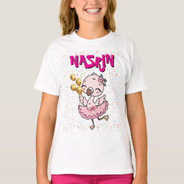 Camiseta Linda Bailarina de Flamenco Rosa  