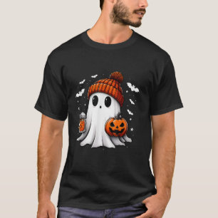 Camiseta linda calabaza de bebida fantasma de halloween T S