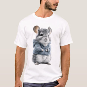 Camiseta Linda Chinchilla con Capucha Azul