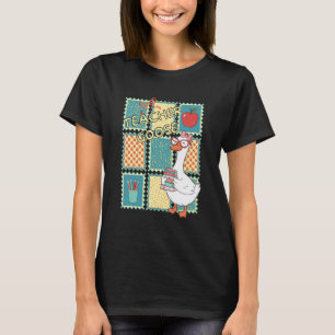 Camiseta Linda Coqueta Enseña Ganso De Vuelta Al Colegio Pr
