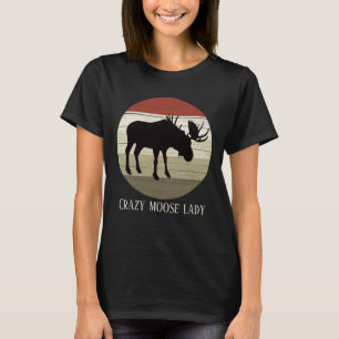 Camiseta linda dama de alce loca agrega texto