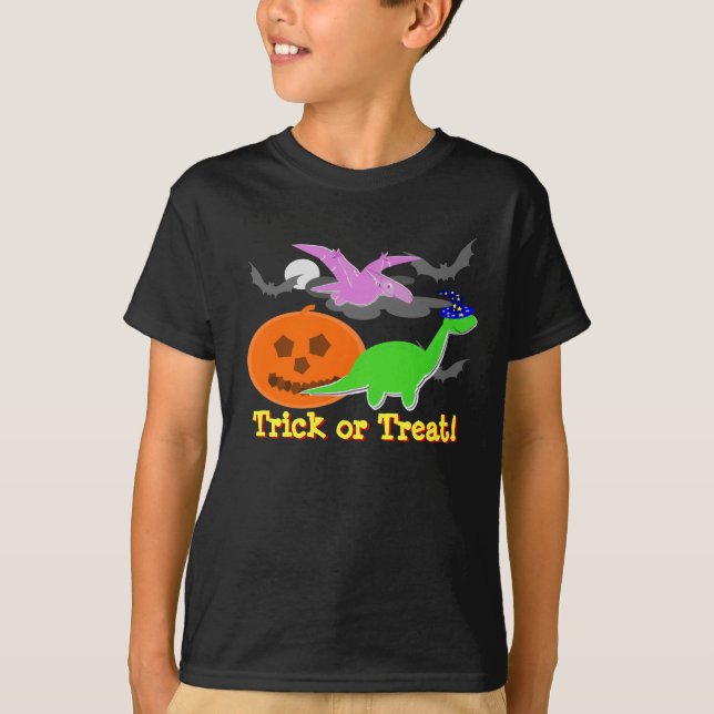 Camiseta linda de Halloween del truco o de la (Anverso)