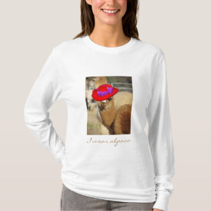Camiseta linda de la alpaca