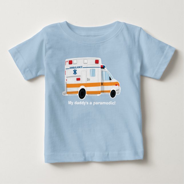 Camiseta linda de la ambulancia - bebé - niños (Anverso)