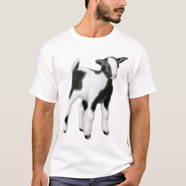 Camiseta linda de la cabra del bebé (Anverso)