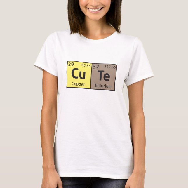 Camiseta "linda" de la ciencia de la comedia de (Anverso)