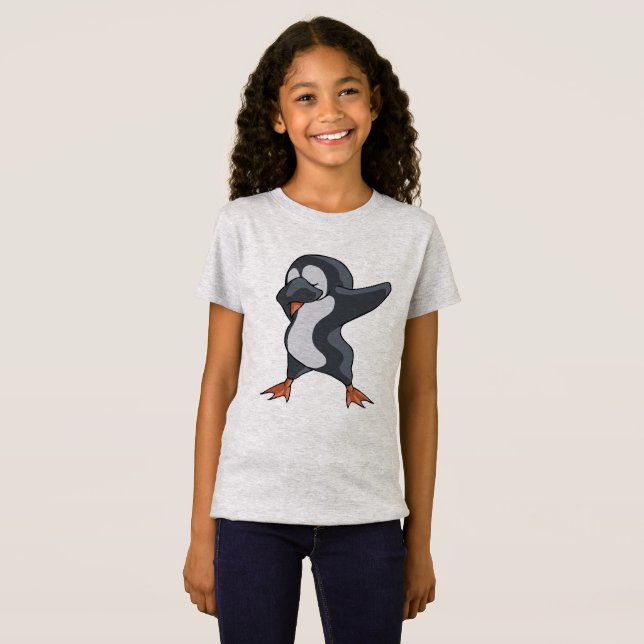 Camiseta linda de la danza de Dabber del pingüino (Anverso completo)