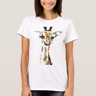 Camiseta linda de la jirafa