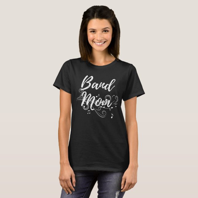 Camiseta linda de la mamá de la banda para las (Anverso completo)
