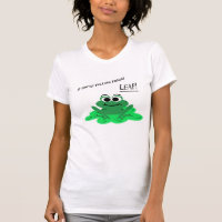 Camiseta linda de la rana del dibujo animado