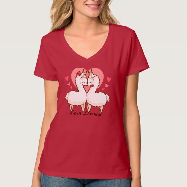 Camiseta linda de las llamas del amor (Anverso)