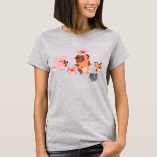 Camiseta linda de las mujeres de la familia del
