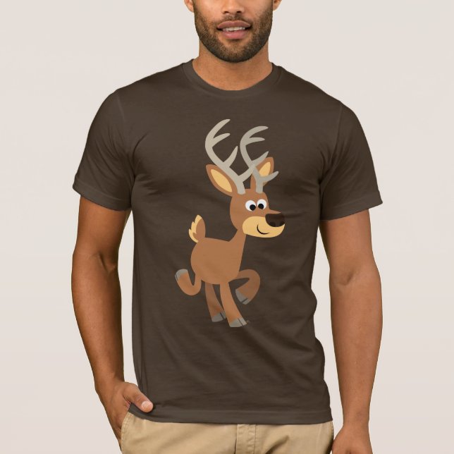 Camiseta linda de los ciervos del dibujo animado (Anverso)