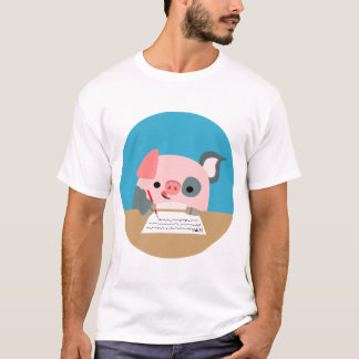 Camiseta linda de los niños del cerdo de la