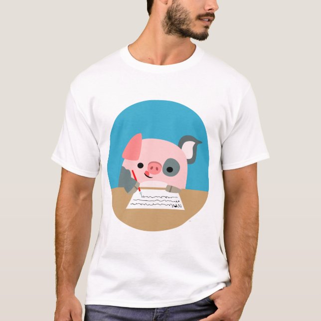 Camiseta linda de los niños del cerdo de la (Anverso)
