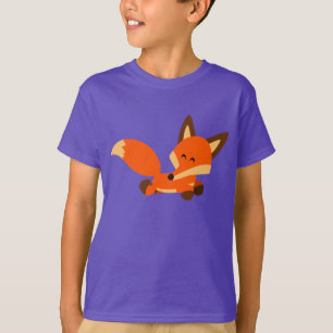 Camiseta linda de los niños del Fox del dibujo