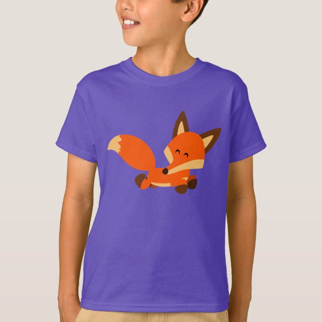 Camiseta linda de los niños del Fox del dibujo (Anverso)