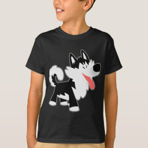 Camiseta linda de los niños del husky siberiano
