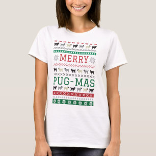Camiseta linda de Navidad de los perros de la