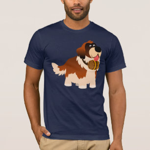 Camiseta linda de St Bernard del dibujo animado