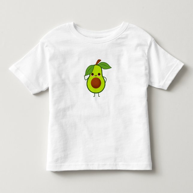 Camiseta linda del aguacate del bebé del niño (Anverso)