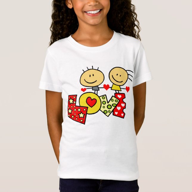 Camiseta linda del amor de los niños para los (Anverso)