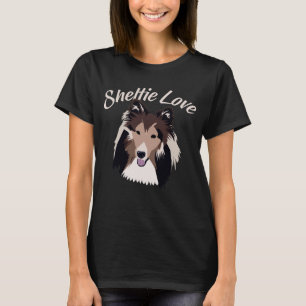 Camiseta linda del amor de Sheltie de la camiseta