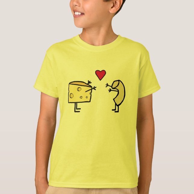 Camiseta linda del amor del mac y del queso (Anverso)