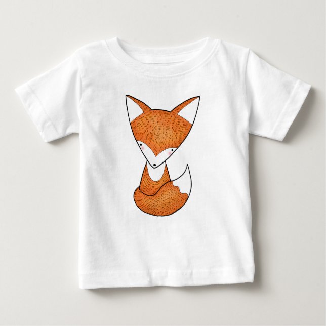Camiseta linda del animal del arbolado del Fox de (Anverso)
