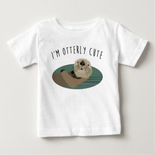 Camiseta linda del bebé de la nutria